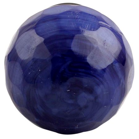 Round Navy Blue Glass Wine Stopper